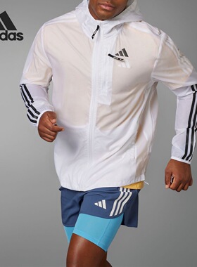 Adidas阿迪达斯OTR E 3S JKT男子跑步休闲运动连帽夹克外套IQ3845
