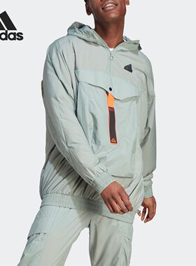 Adidas阿迪达斯M CE Q2 PR WB男新款运动休闲连帽夹克外套IC3725