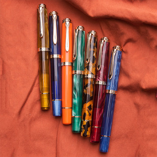 钢尖之王胖叔钢笔ADMOK简J400活塞乌亚克力树脂德国施密特细尖