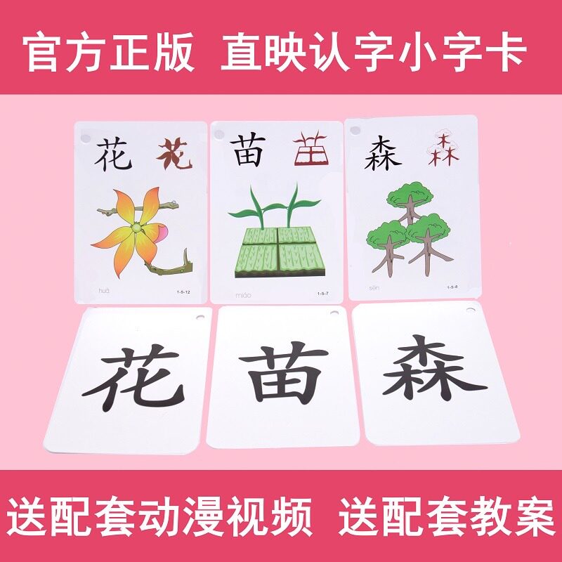幼儿童0-3-6岁直映认字正版教材卡片有图识字卡早教启蒙认字卡