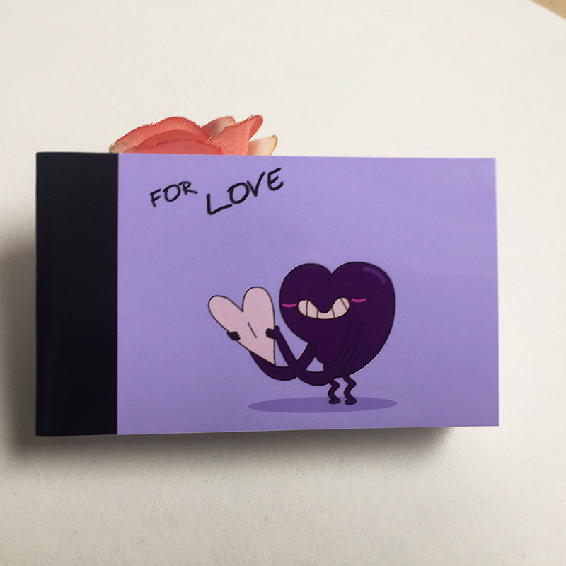 新品翻页动画爱情表白有趣创意手翻书送女友男孩生日情人节小礼物