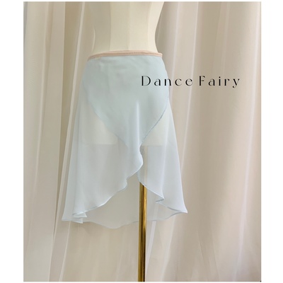 芭蕾裙精品高透雪纺一片弹力系带半身Slownov包臀版releve舞蹈裙