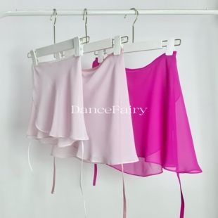 芭蕾裙定制深玫红一片弹力系带搭yumiko DM体服显瘦A版半身舞蹈裙