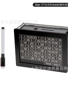 women clothes黑色存钱罐质美元木质存钱罐Money Box with Counte