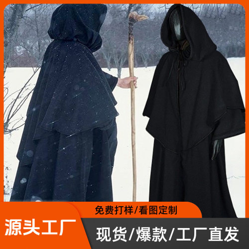 中世纪5色披风连帽斗篷长