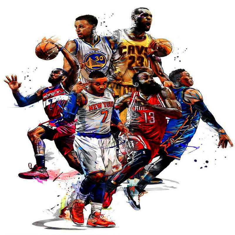 nba篮球球星1/9手办乔丹詹姆斯库里科比明星兵人模型人偶摆件公仔