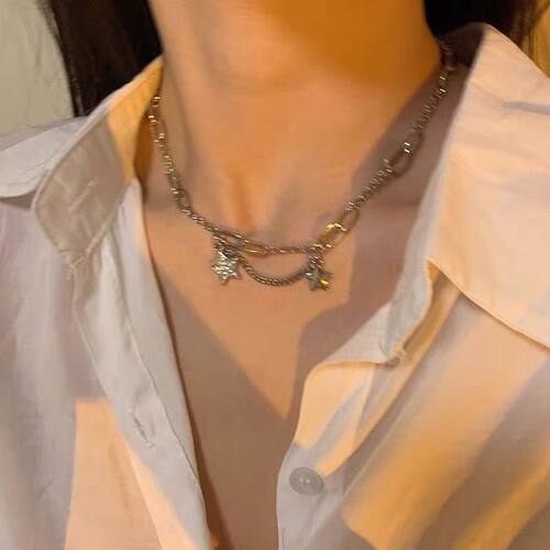 甜酷星星项链女ins超仙气