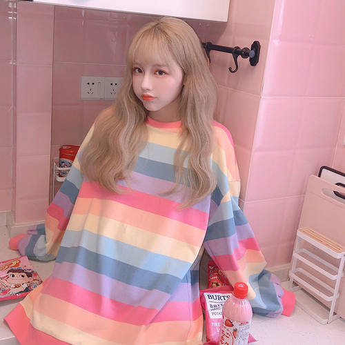 womenclothes秋冬季彩虹