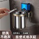厕所烟灰缸壁挂式 挂墙免打孔防灰飞 不锈钢家用创意有盖卫生间时尚