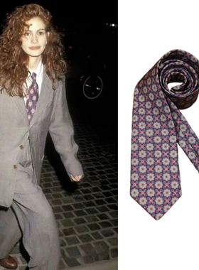 古着感迷人花园紫色绿色 俄罗斯Sophie绿色领带飘带