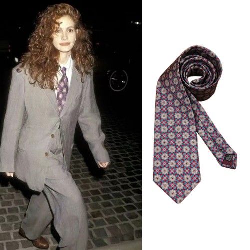 古着感迷人花园紫色绿色 俄罗斯Sophie绿色领带飘带