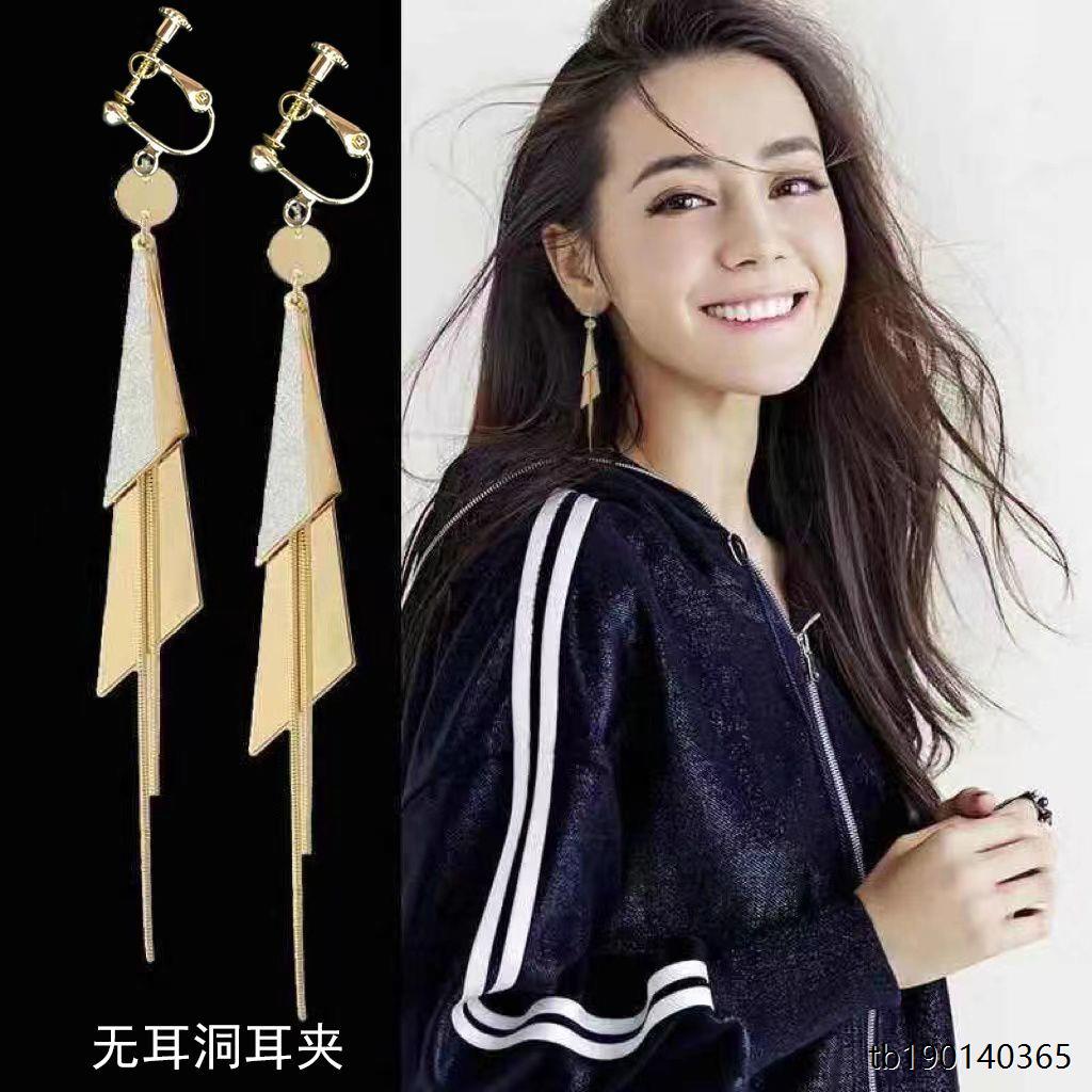 显脸瘦流苏耳环韩国气质