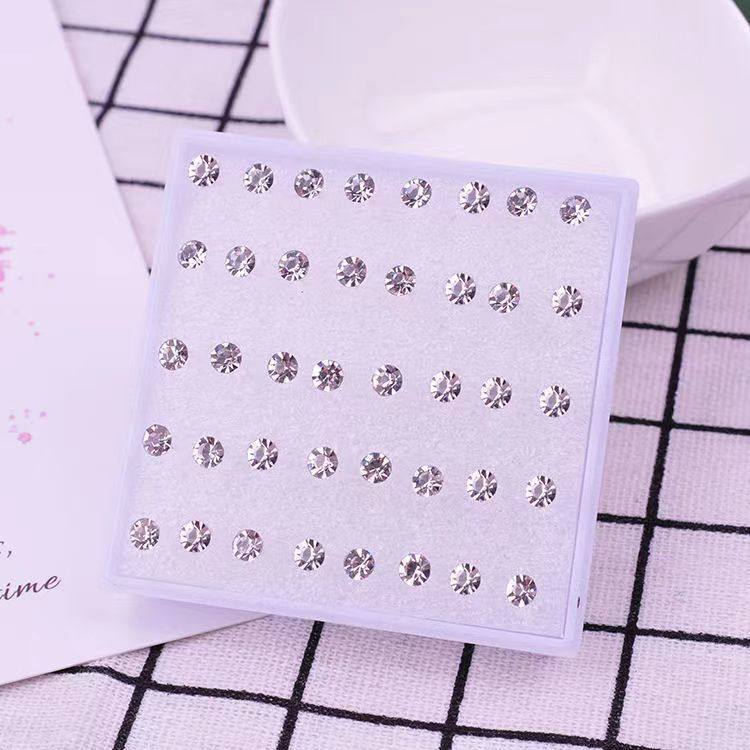 一盒装耳钉女塑料针养耳