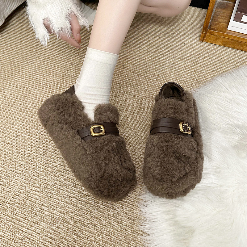 【爆款推荐】毛毛鞋女休闲百搭