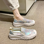 34码 配裙子布鞋 国风渔夫鞋 软底懒人单鞋 女2026新款 春蕾丝透气中式