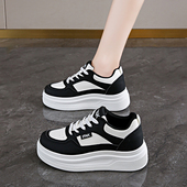 内增高真皮小白鞋 女6CM小个子厚底增高休闲板鞋 2026新款 女鞋 春季