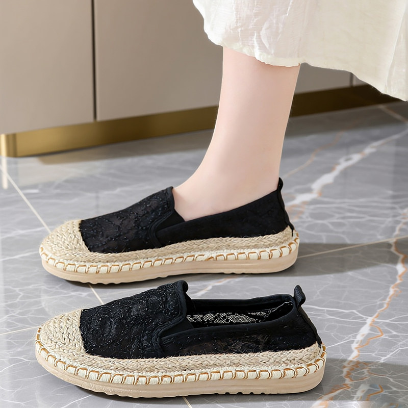 老北京布鞋女2026新款春夏网面黑色工作不累脚渔夫单鞋软底豆豆鞋,女鞋,浅口单鞋,淘宝优惠券,粉丝福利购,淘宝优惠卷