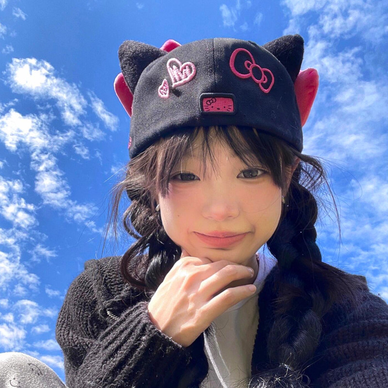 HelloKitty棒球帽防晒防紫外线太阳帽女2025新款大帽檐凉遮阳帽子