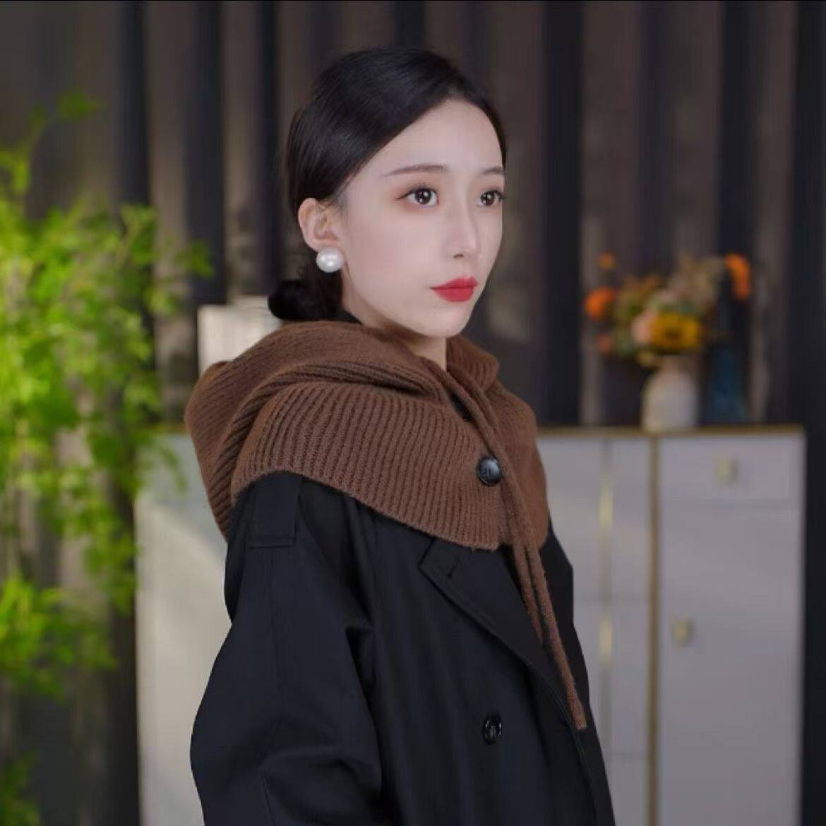 新款针织克拉男女帽法帽带纽扣