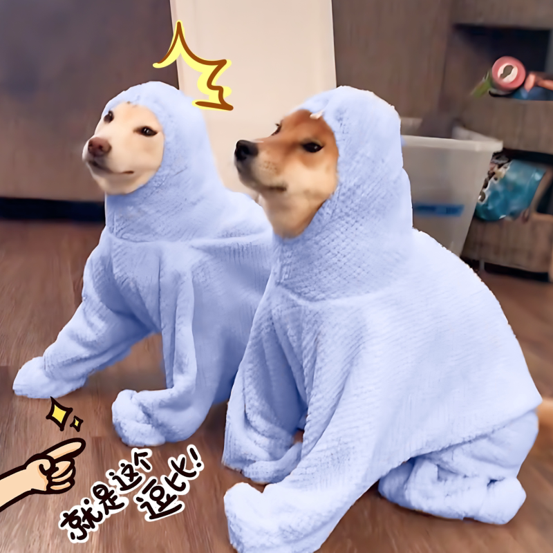 宠物狗狗浴巾吸水速干毛巾小狗洗澡专用加厚大中小型犬全包裹浴袍