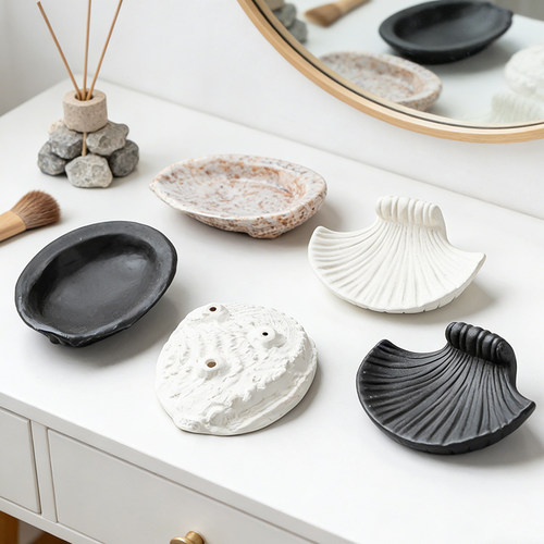 轻奢陶瓷沥水首饰收纳盘