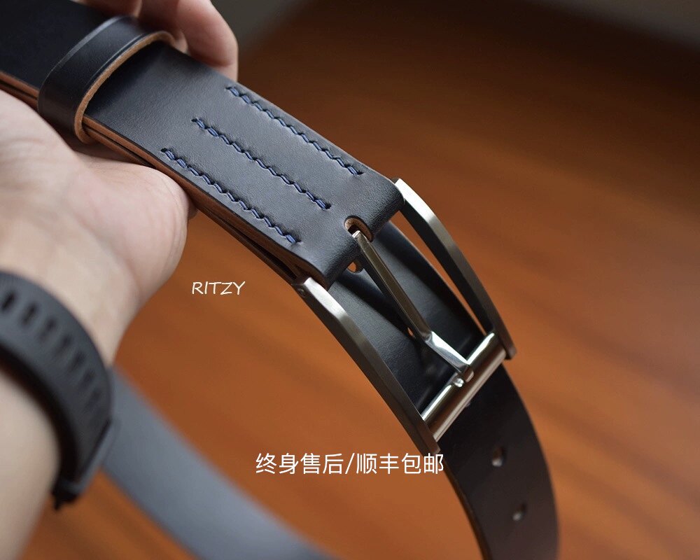 Ritzy 手工皮具真皮腰带英国je马缰革私人高端定制  枥木马缰皮带