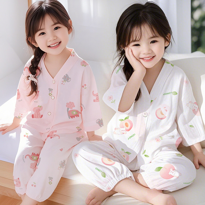 薄款家居服麦芽可清新春夏