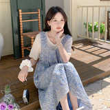 背带连衣裙新款夏装时尚蕾丝背带裙夏季303-Q6832-P125-K178，女装连衣裙，宁宁家