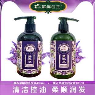 新疆解忧公主薰衣草精油洗发液 庄园直供 润发素480ml清爽清洁