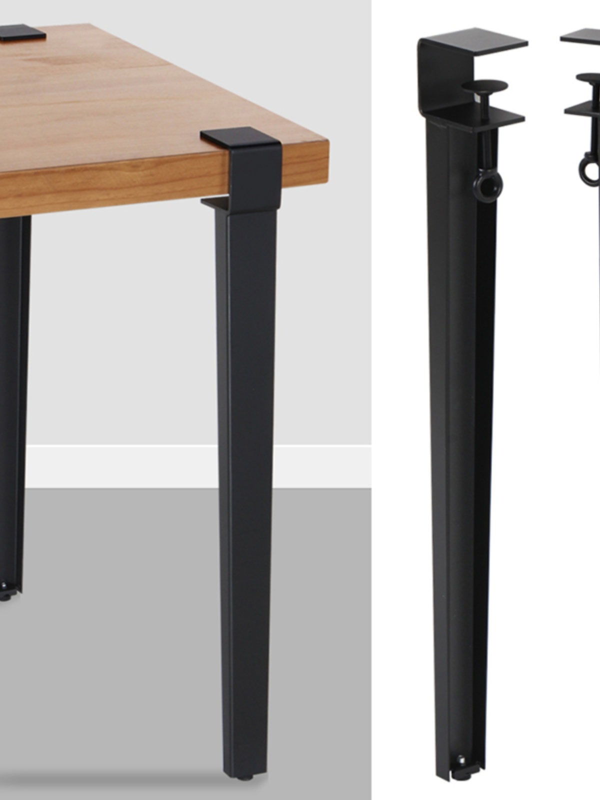 免打孔桌腿金属支架桌脚可移动加厚桌子铁艺支撑腿支撑架方桌支架