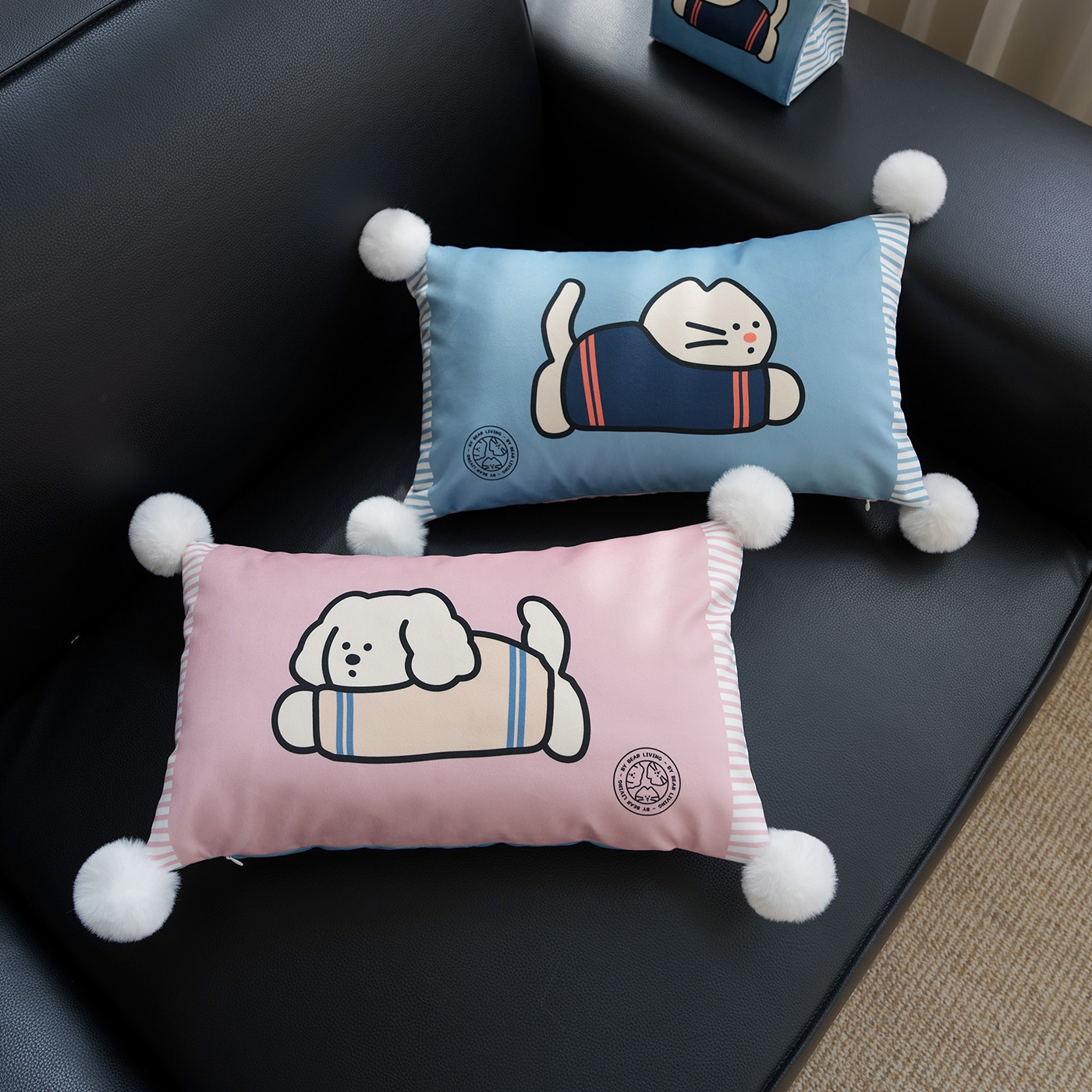 猫狗运动会客厅沙发抱枕床头沙发靠枕办公室车载午休午睡枕头家用