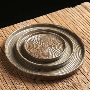 花盆接水盘创意设计四方圆形复古小号花托盆栽底座大小号陶瓷托盘