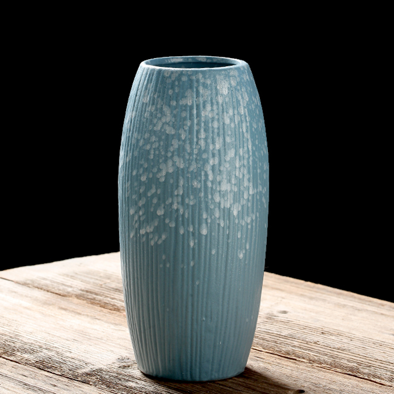 水培花瓶陶瓷客厅绿植现代简约特大号插花干花装饰摆件电视柜蓝色