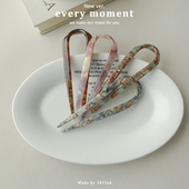 韩国代购 france新款 大号u型盘发器发簪印花后脑勺高级感盘发发饰