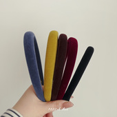 韩国进口复古丝绒发箍女海绵高颅顶头箍多色百搭高级感发饰防滑