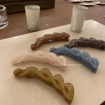 韩国东大门无痕发夹时尚抓发夹发抓马尾夹简约头饰竖夹香蕉夹ins