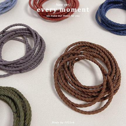 高端细款螺纹女头绳韩国进口基础皮筋气质头绳ins发圈