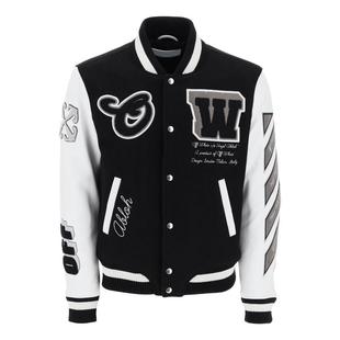 时尚 bomber varsity lea 字母棒球服 舒适运动卫衣男款 white Off