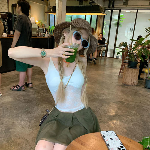 老钱风极简镂空编织渔夫帽女夏大