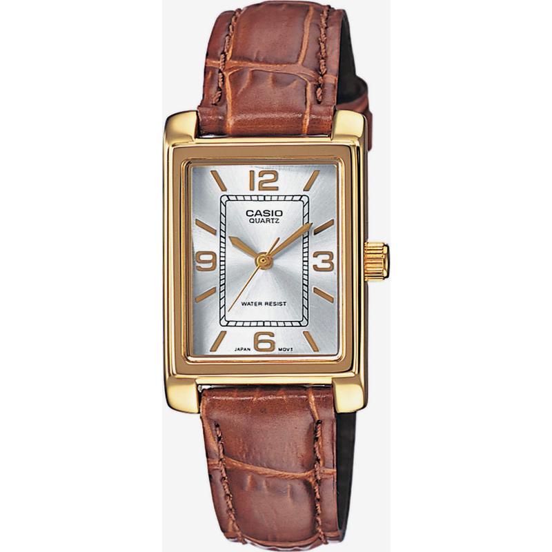 代购卡西欧女士腕表计时夜光日期走时金属皮带矩形防水商务日常