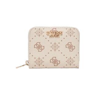 代购GUESS女士钱包多卡位收纳便携式设计防滑拉链轻薄款米白色