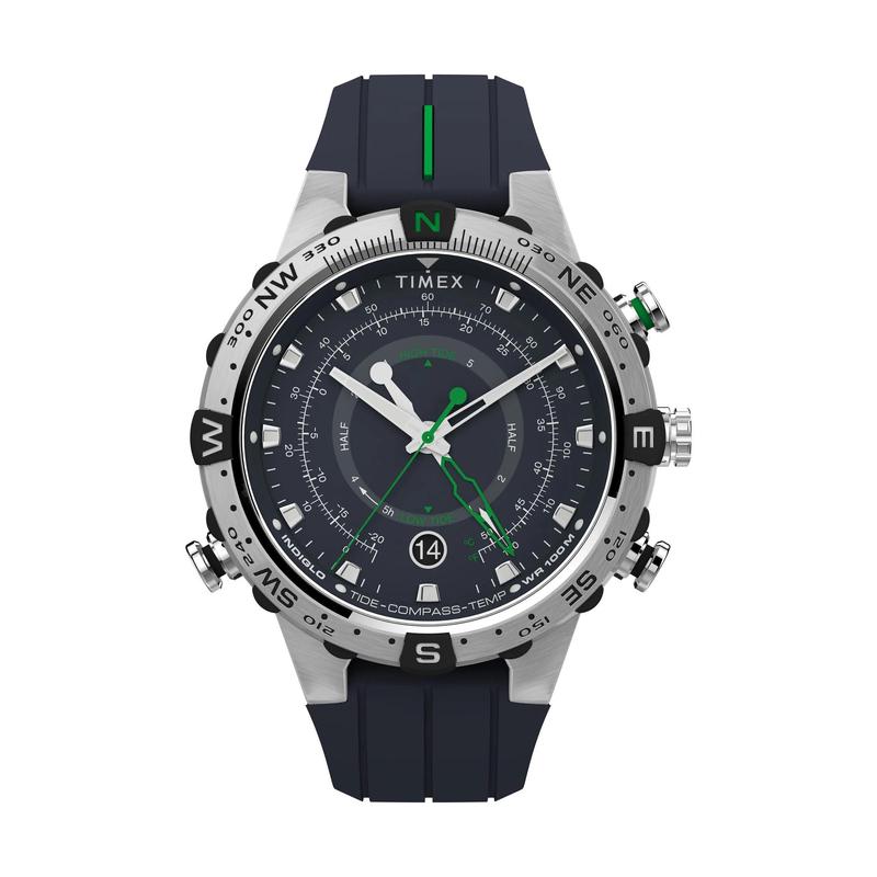 代购Timex天美时男女腕表计时指南针测温日期硅胶防水钢壳夜光