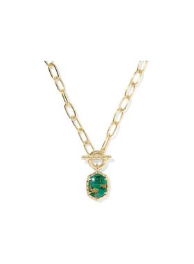 代购Kendra Scott女士项链优雅时尚精致简约金色椭圆形吊坠