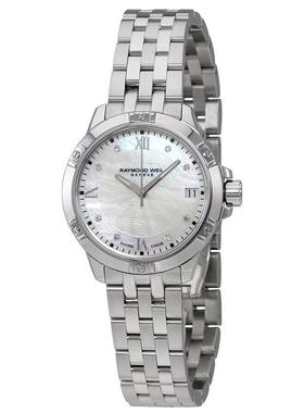 代购Raymond weil雷蒙威女士腕表夜光日期计时防刮钢带防水钢壳