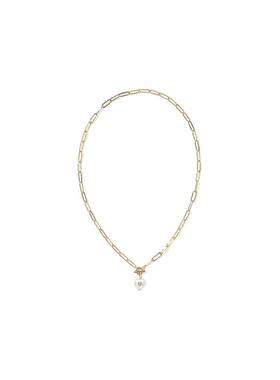 代购Kendra Scott女士项链优雅时尚精致可爱金色纸夹链心形珍珠