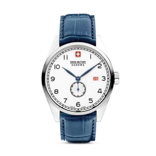 代购SWISS MILITARY HANOWA男士腕表日期夜光计时精准金属皮带