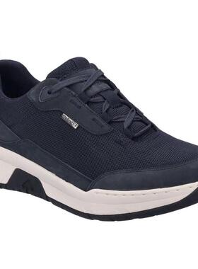 代购JOSEF SEIBEL男士徒步鞋防水透气轻便缓震系带网面深蓝色