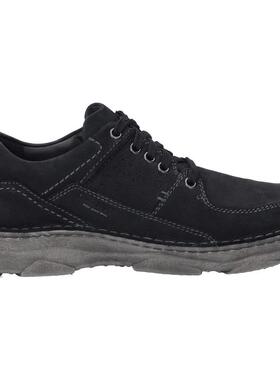 代购JOSEF SEIBEL男士休闲鞋透气软底轻便舒适黑色圆头系带