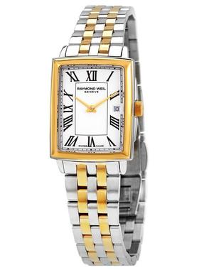 代购Raymond weil雷蒙威女士腕表日期计时夜光防刮钢带双色防水