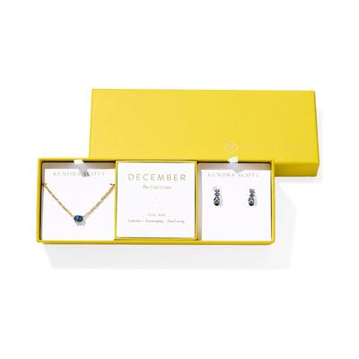 代购Kendra Scott女士项链套装优雅精致时尚典雅金色调单颗宝石